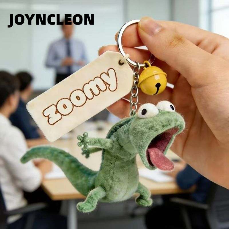JOYNCLEON Cute Funny Lizard Plush Keychain with Bell and Custom Tag - Perfect Gift for Friends and Kids ราคา 64 บาท*ส่งฟรี
