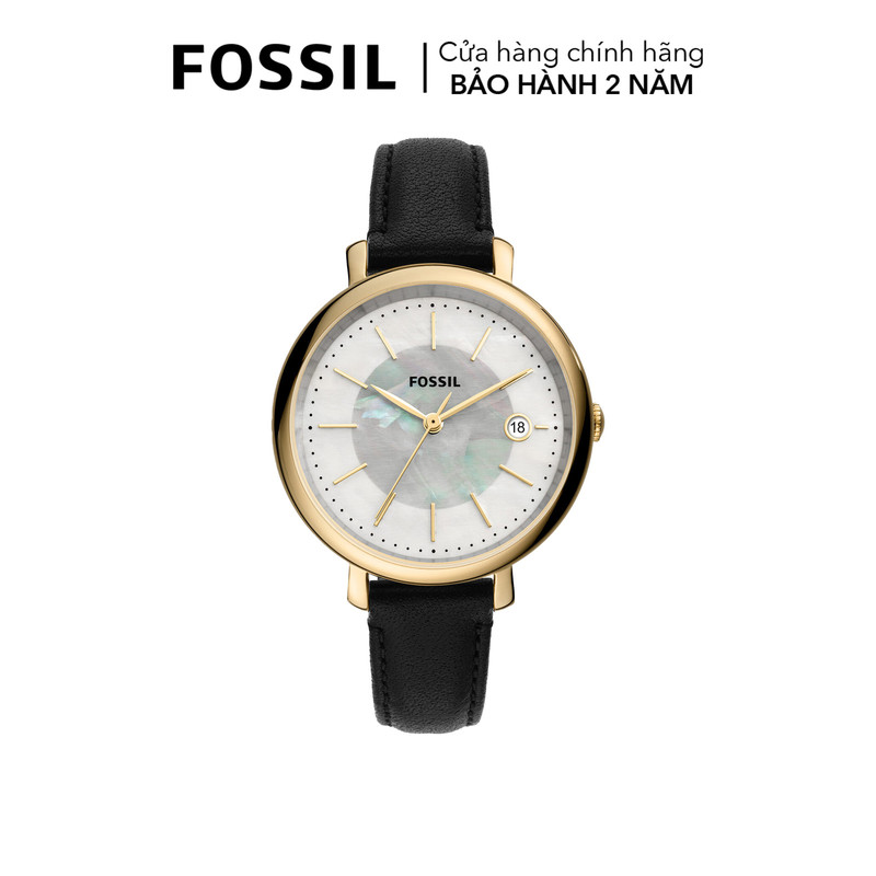 Đồng hồ nữ Fossil Jacqueline dây da, mặt 36 MM, màu đen, ES5093