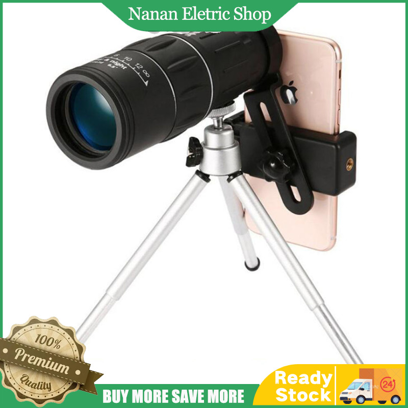 16x52 High Power HD Monocular Telescope Lens Dual Focus Prism Scope with Night Vision for All Outdoor Activities ราคา 272 บาท*ส่งฟรี