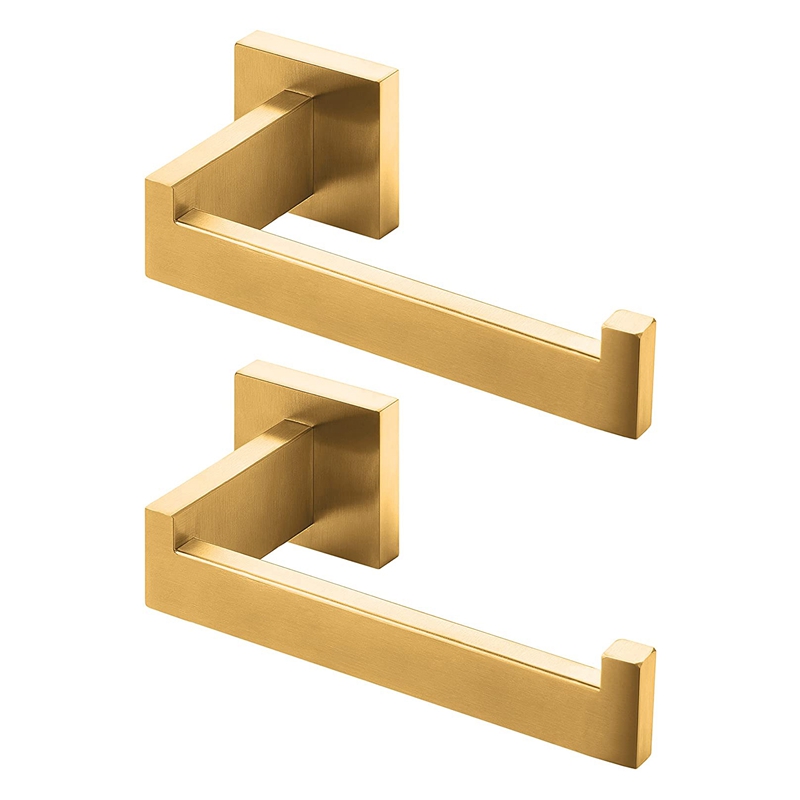 2PCS Toilet Paper Holder Stainless Steel Square Holder for Bathroom and Kitchen Tissue Holder Wall Mounted