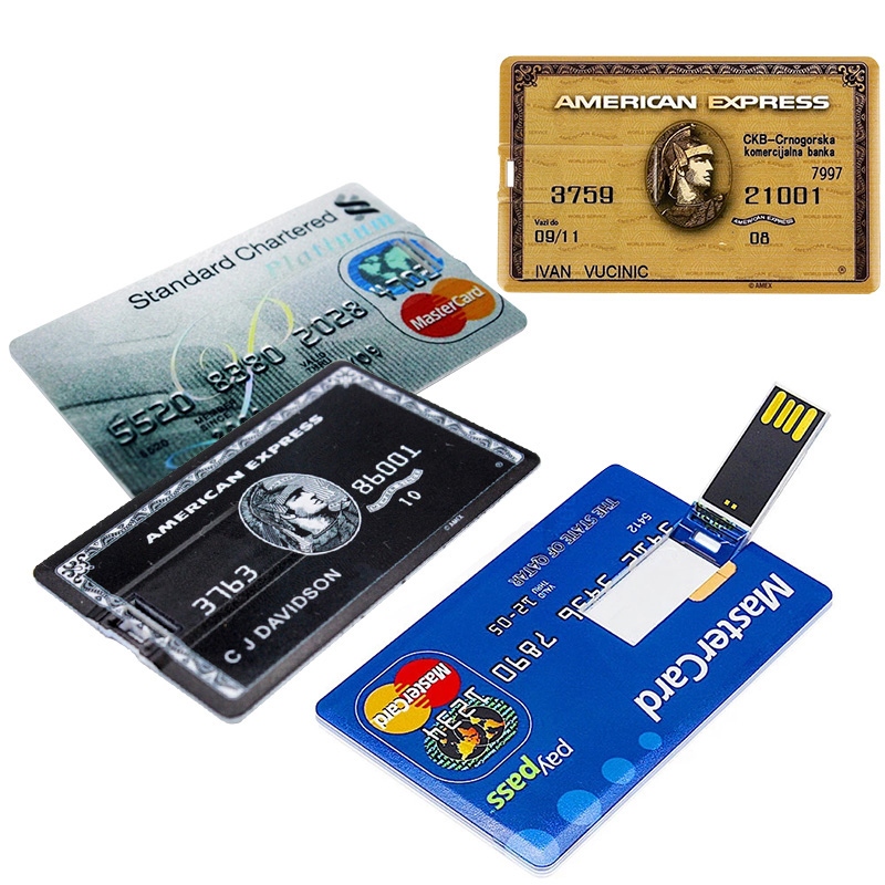 CC Credit Card USB Flash Drive High Speed 32GB 64GB Usb Stick 128GB