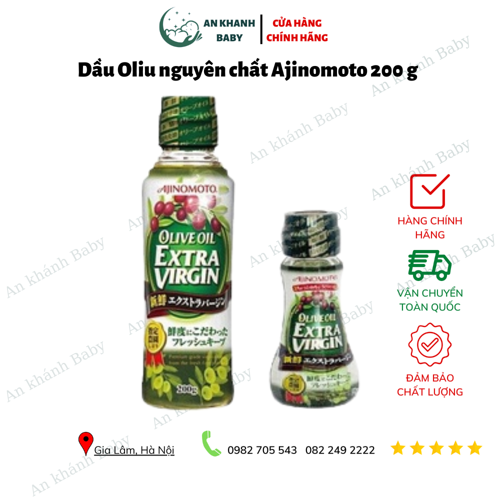 Dầu oliu nguyên chất Ajinomoto Olive Extra Virgin Nhật 70g và 200g date