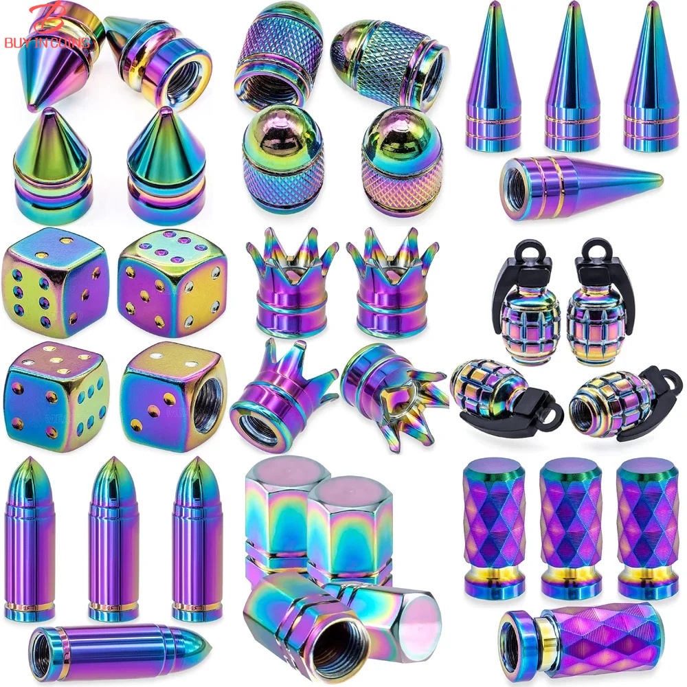 BC Colorful Car Motorcycle American Style Valve Covers Colorful Aluminum Alloy Valve Caps Tire Valves
