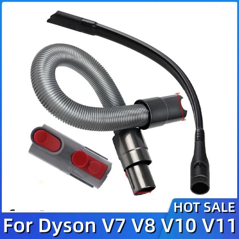 【The-Best】 Replacement Flexible Crevice Tool Hose Attachments Accessories Kit For Dyson V8 V10 V7 V11 Vacuum Cleaner