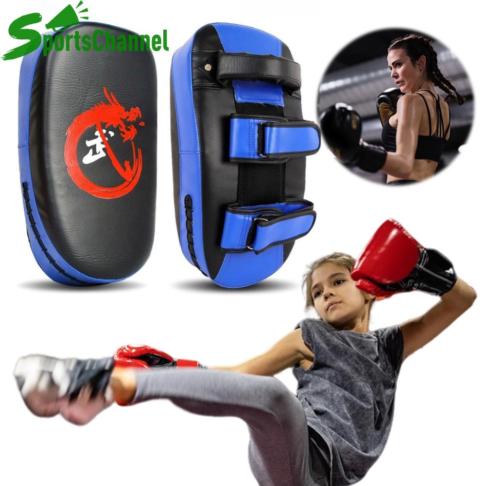 Chất liệu da PU mục tiêu đấm bốc Cong Tay Chân Đích đá Túi Chân tấm nhắm mục tiêu Cho Muay Thái Taekwondo Võ Thuật Đào Tạo