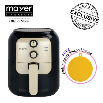 LAZADA EXCLUSIVE - Mayer 5.5L Air fryer (MMAF505) FREE Multi-Purpose Silicon Sponge / upsize / healthier / bake / toaster / grill / timer / temperature control / suit for 8-14pax /1 year warranty