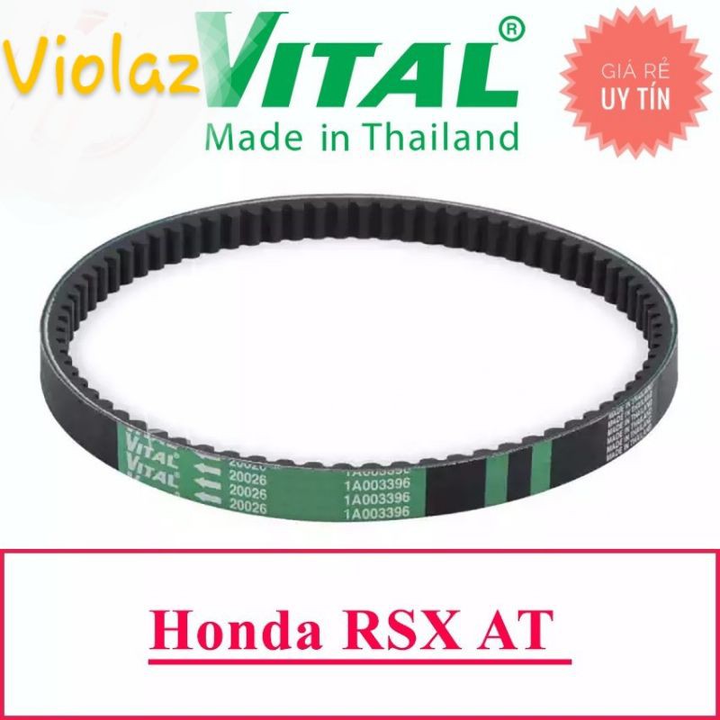 dây curoa RSX AT hãng Vital Thái cho xe máy Honda Wave (dây đai chính hãng Thái Lan, mã 23100 KWZ 901)