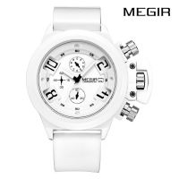 MEGIR watch creative design multifunctional timing mens waterproof luminous calendar watch