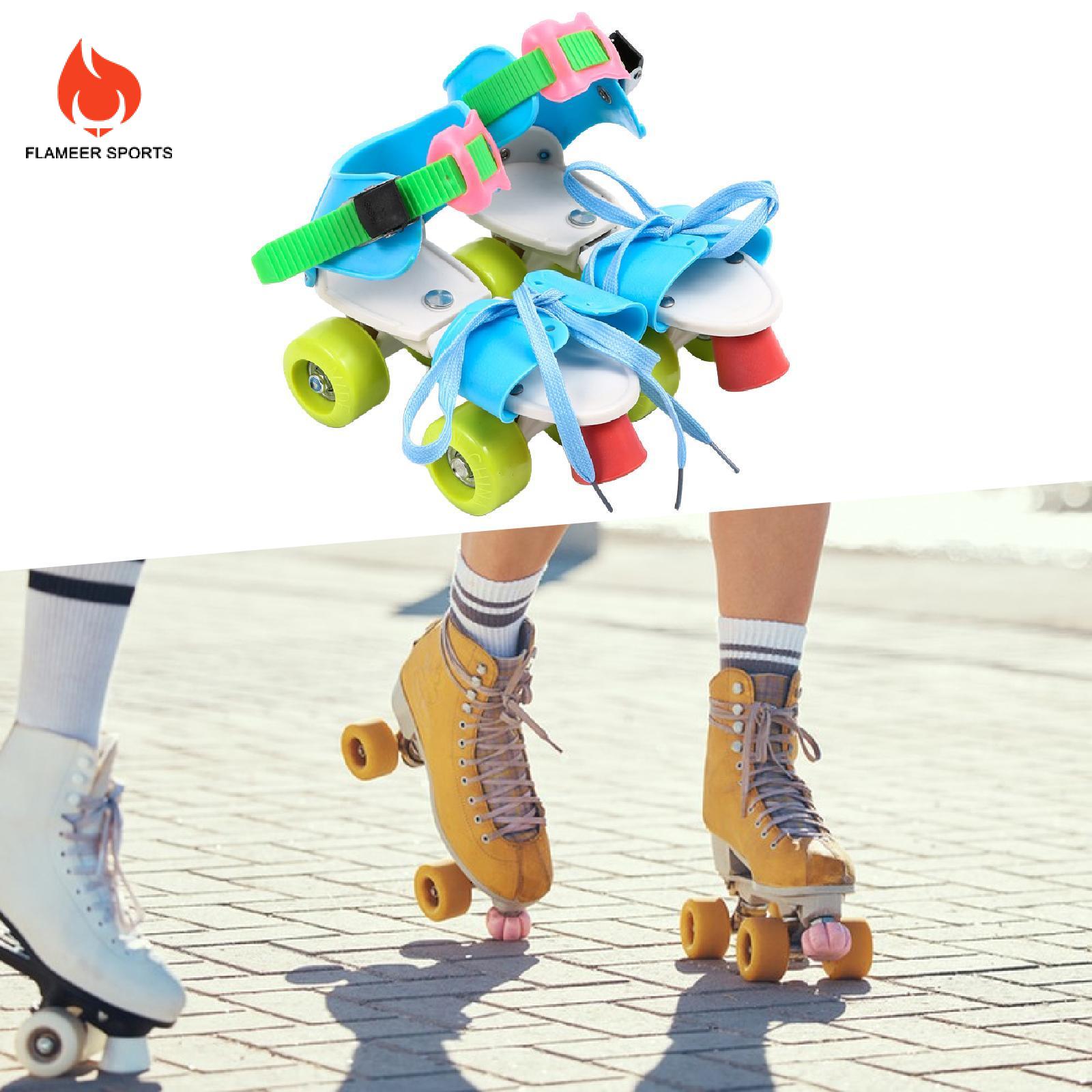 Flameer Giày trượt patin có thể điều chỉnh cho trẻ em Trọng lượng nhẹ hai hàng rollerskate cho trẻ em lứa tuổi 3-6 bé trai và bé gái trẻ em món quà sinh nhật