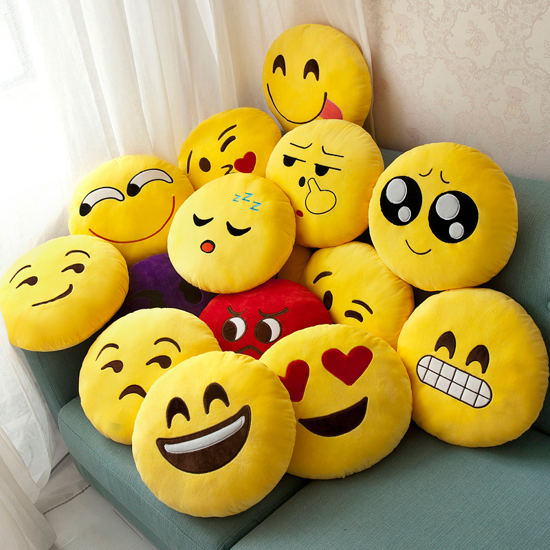 S7JJ Large pillow expression bag pillow super cute plush toy doll pillow smiling face cushion sleeping lovely doll DD1B