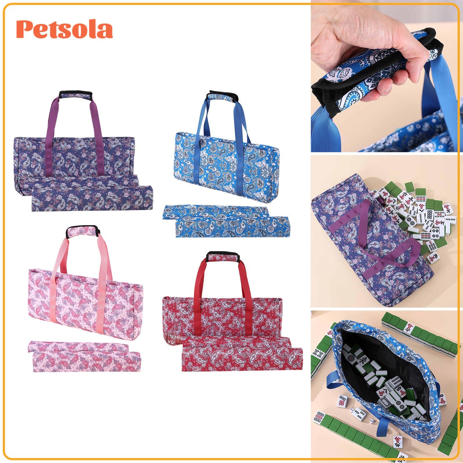Empty American Mahjong Bag Portable Zipper Mahjong Accessories Storage Pouch with 2 Wrappers for Game Lover Party Family Friends ราคา 577 บาท*ส่งฟรี