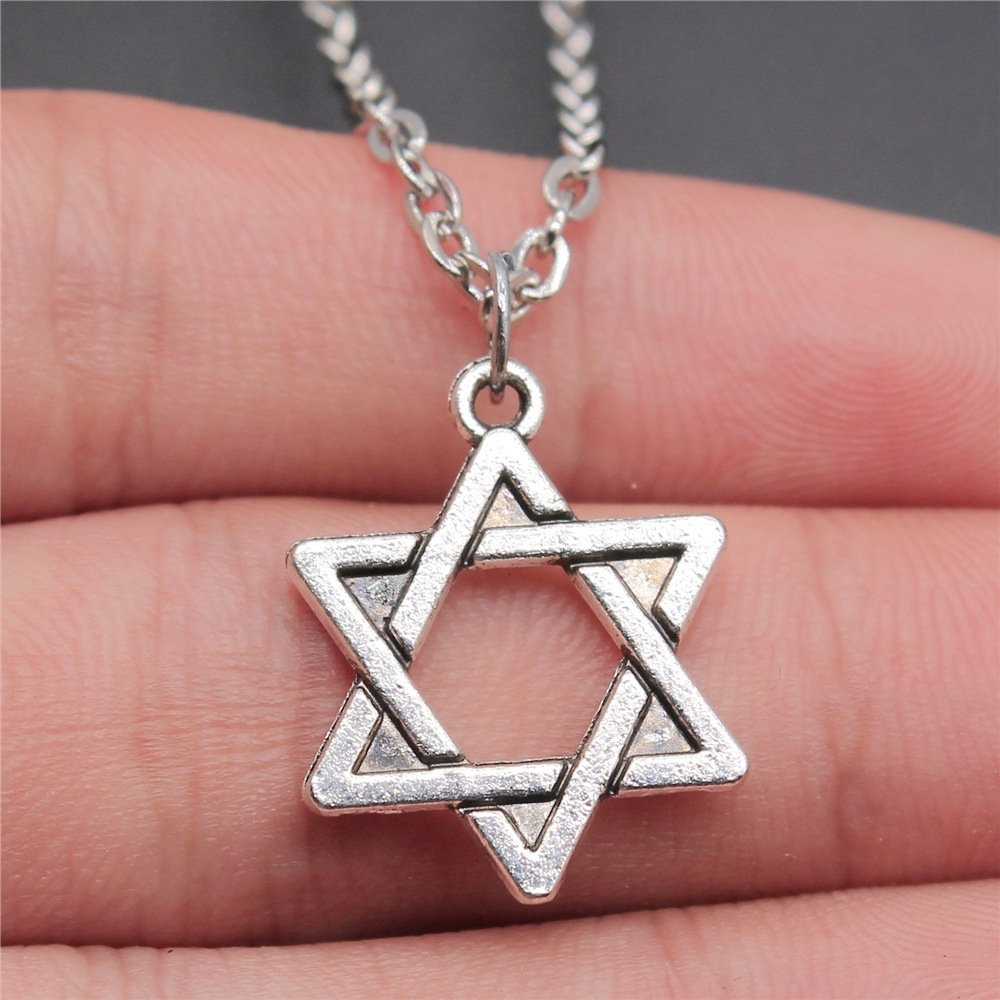 25 Styles Jewish Menorah Star Of David Hexagram Pendant Necklace Choker Charm Factory Price Jewelry