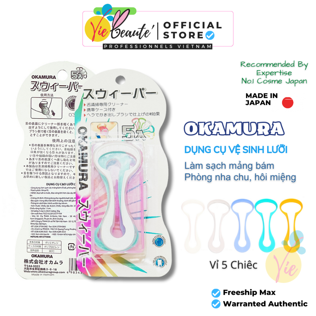 Dụng Cụ Cạo Lưỡi Okamura Nhật Bản