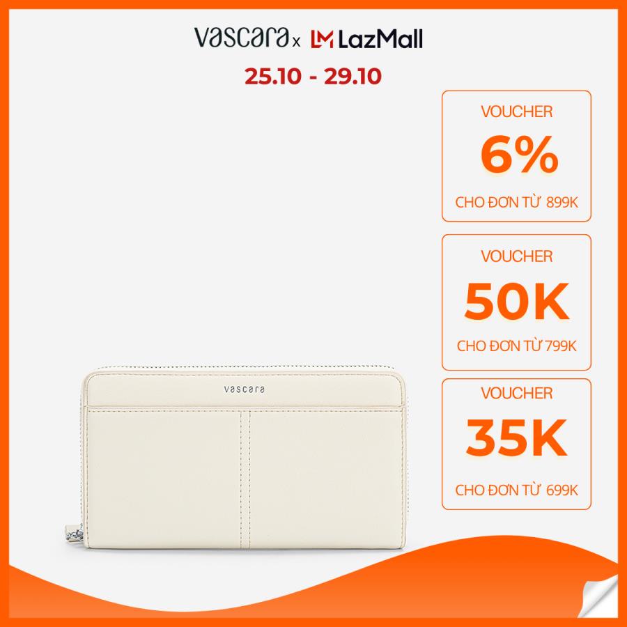 Vascara Ví Cầm Tay Zip-Around Nhấn Đường Chỉ - WAL 0335