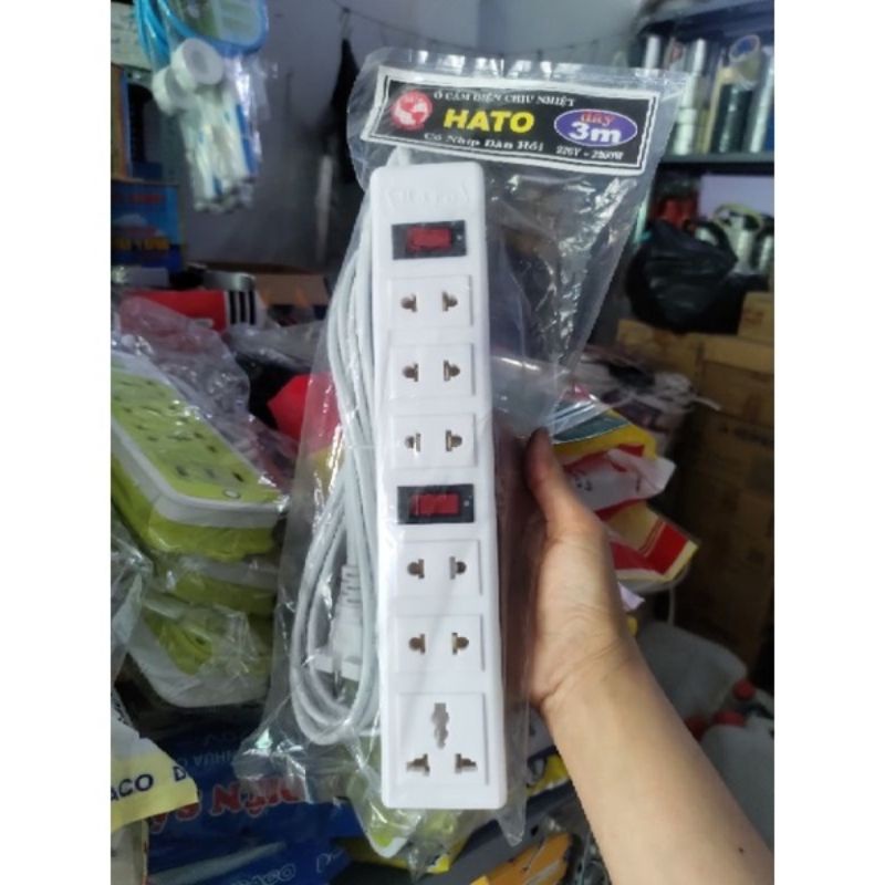 Ổ cắm điện 6 ổ cắm 2 công tắc dây 3m