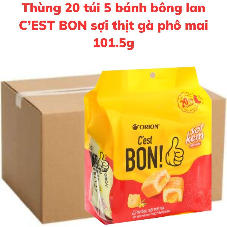 Bánh bông lan C'EST BON sợi thịt gà sốt kem phô mai bịch 101.5g
