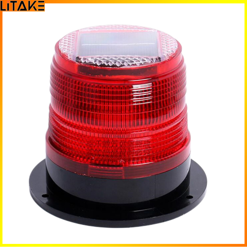 Litake Signal Light Outdoor LED Solar Lights Strong Magnetic Base Plastic Flashing Safety Sign Lamp For Construction Traffic Factory