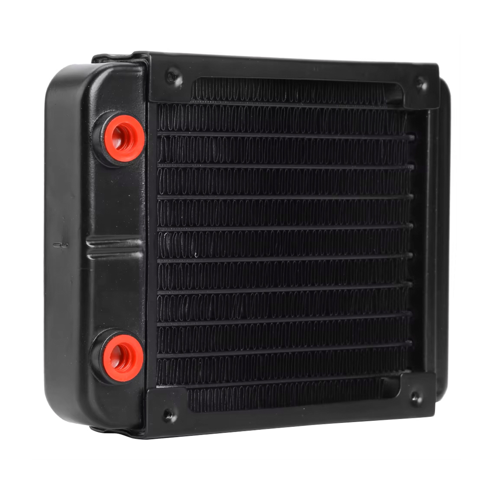 Norman Malthus Sleek Black Radiator High Performance 120mm Water Cooling Radiator for Pc G1/4 Thread Aluminum Heat Exchanger Efficient Cooler Heatsink for Gaming Giá 304,915 Đồng*Miễn phí vận chuyển