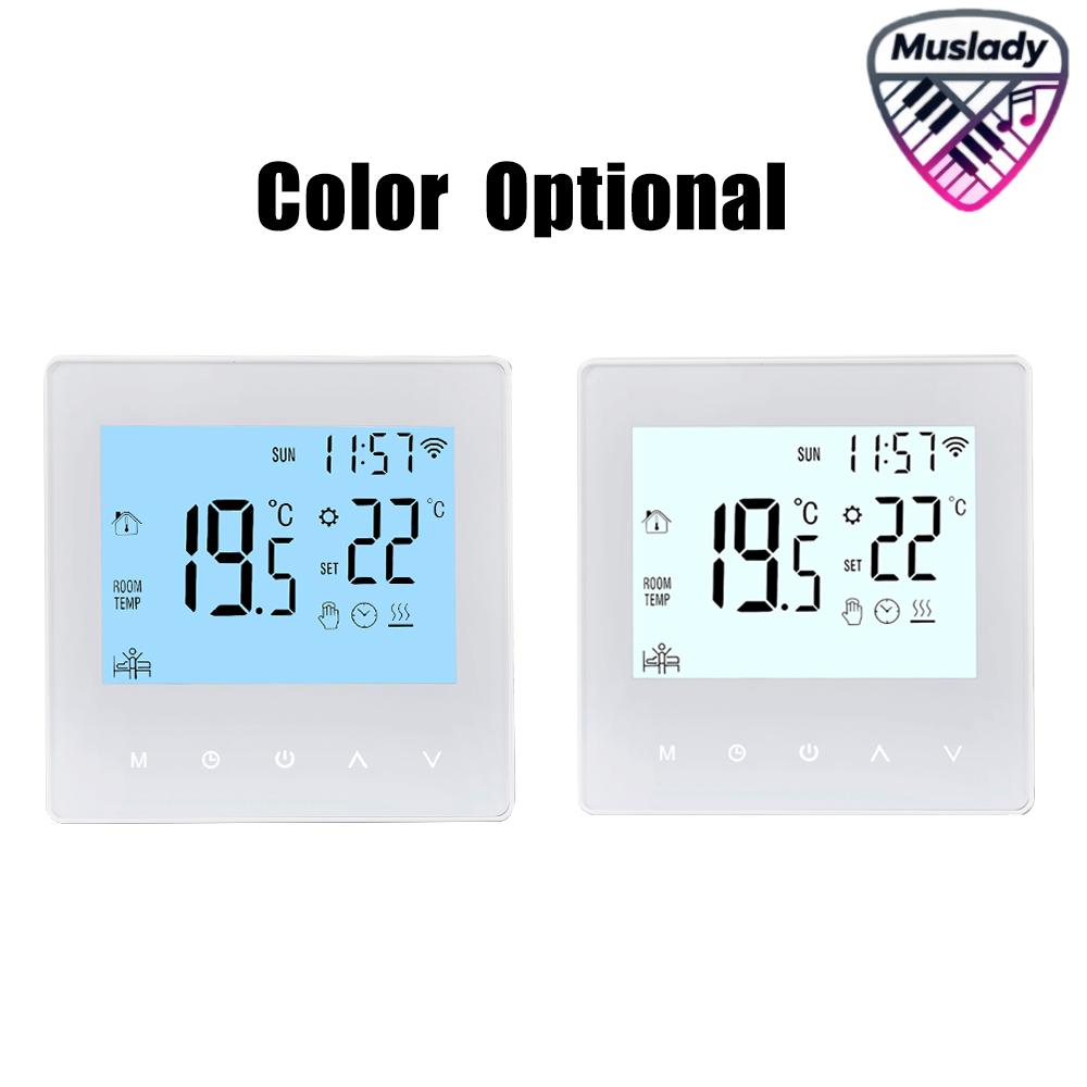 MUSLADY สมาร์ท Tuya WiFi Thermostat 3A ดิจิตอลโปรแกรมจอแสดงผล LCD เครื่องควบคุมอุณหภูมิความร้อนใต้พื้นดิจิตอลอัจฉริยะ Wall Thermostat สำหรับทำน้ำร้อน ราคา 1,065 บาท*ส่งฟรี
