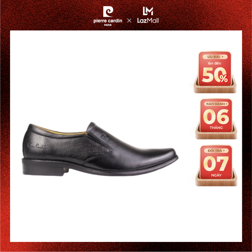 Giày tây nam Pierre Cardin chất liệu da bò thật nhập khẩu, đế cao su chống trơn trượt, thiết kế sang