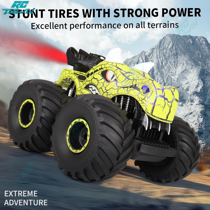 Remote Control Car For Kids Dinosaur Spray Toy 2.4G 6CH Off-road Vehicle With Lights Sound Car Toy Model Gifts For Boys Girls ราคา 658 บาท*ส่งฟรี