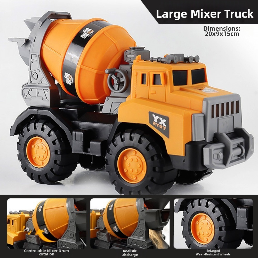 YEWANG326 Chống va đập Đồ chơi xe vận tải kỹ thuật Nhựa Bộ sưu tập quà tặng cho trẻ em Mô hình đúc  loại Chất lượng cao 4 Kiểu Dáng Mô hình xe tải cần cẩu dành cho bé trai - 5