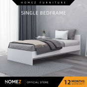 Homez Wooden Bed Frame with Headboard, Queen Size, 6.3FT