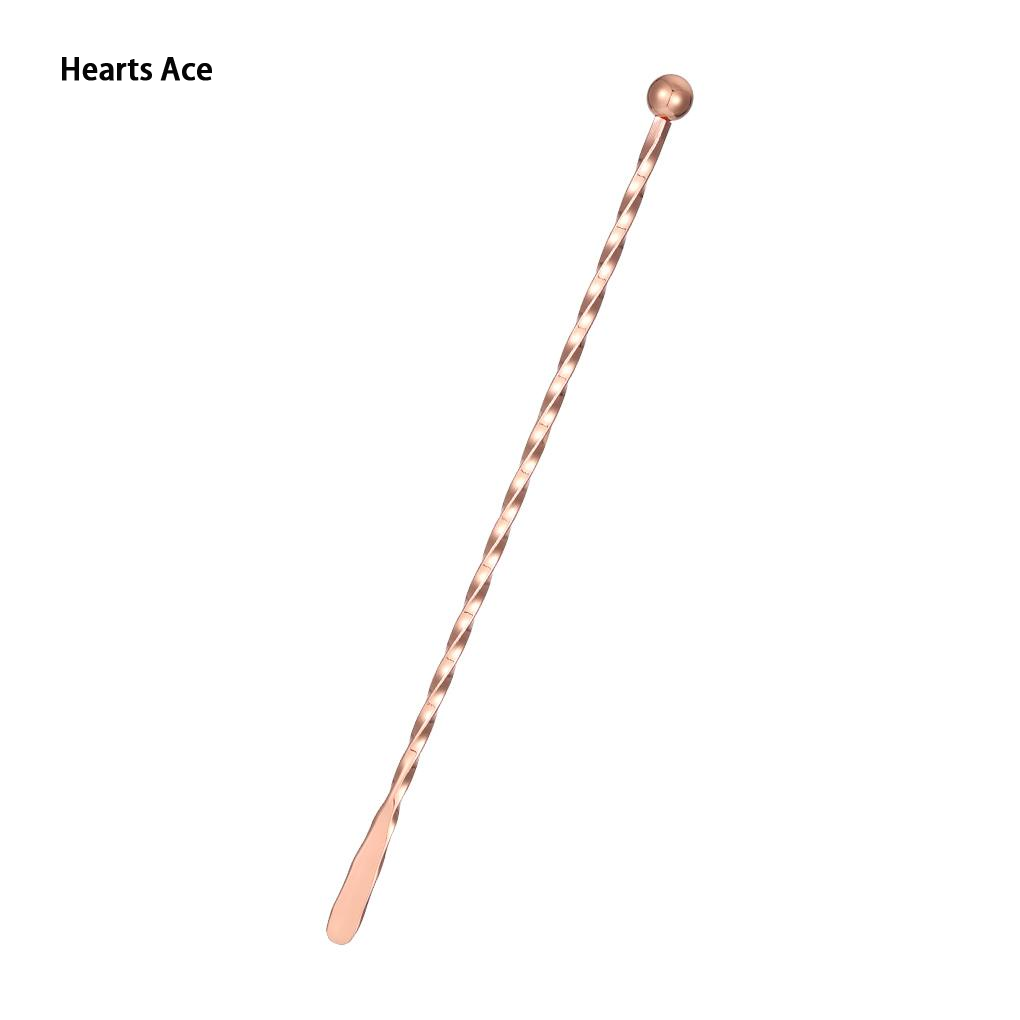 Hearts Ace 304 gold-plated stainless steel beverage mixing rod ราคา 26 บาท*ส่งฟรี
