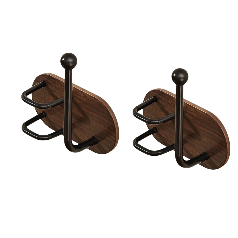 ECOCOKU 2 Pieces Chống gỉ Giá đỡ dây buộc tóc Gắn tường Chống thấm nước Giá đỡ lược Đa chức năng Sắt Bộ tổ chức phụ kiện tóc cho phòng tắm - 3