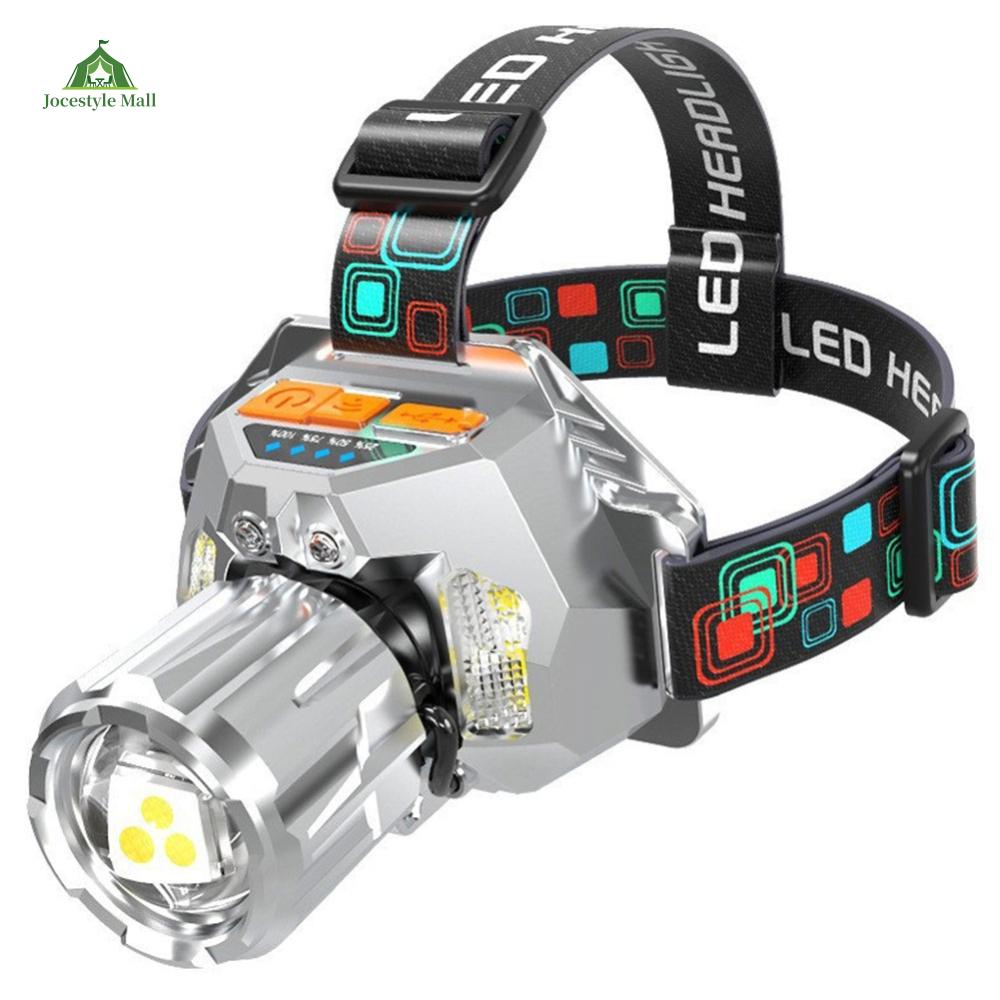 [Jocestyle Mall]LED Bright Portable Light Waterpround Long Range headlight 3 ไฟแหล่งที่มาโคมไฟขุดหัวติดตั้งหัวสำหรับตั้งแคมป์ ราคา 143 บาท*ส่งฟรี