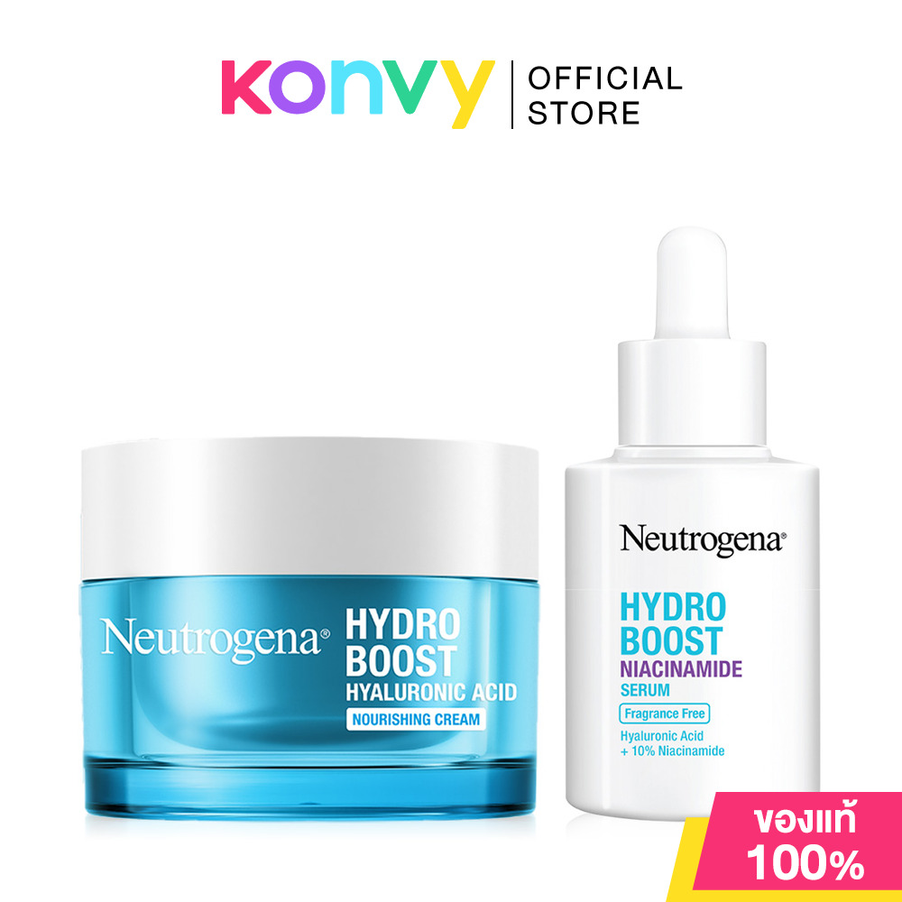 Neutrogena Set 2 Items Hydro Boost Nourishing Gel Cream 50g + Niacinamide Serum 30ml เซทผลิตภัณฑ์บำรุงผิวหน้า 2ชิ้น ราคา 1,119 บาท*ส่งฟรี