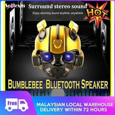 Sentexin Bumblebee Bluetooth Speaker Mini Wireless Speakers Subwoofer Stereo Transformers LED Flashing Light BT boombox for FM TF