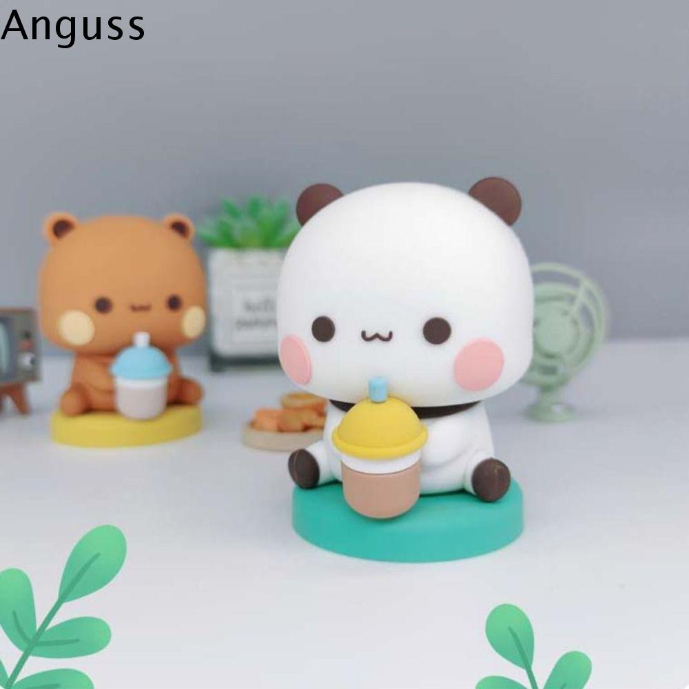 ANGUSS Mô hình anime Mô hình gấu trúc Bubu DUDU Gấu Gấu trúc Búp bê Mô hình tượng Bubu Trang trí để 