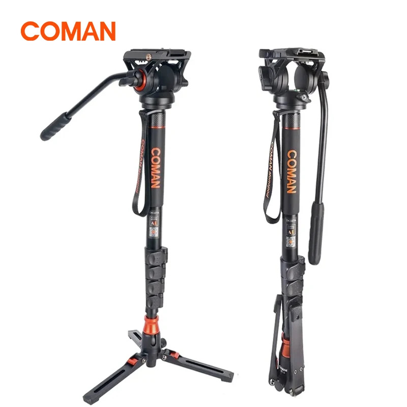 Coman dk327q5s máy ảnh chuyên nghiệp Monopod thủy lực chất lỏng đầu với tripod đứng cho máy ảnh Canon Nikon Sony máy quay video