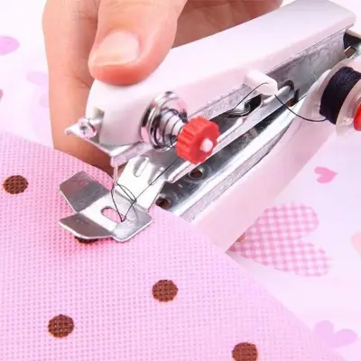 MMKJ Color Sent Randomly Mini Cloth Home Handy Simple Operation Sewing Machine Handheld Fabric Sewing Needlework Tools