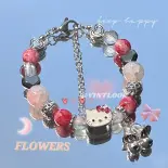 Vintlook Vòng Đeo Tay Hello Kitty Vòng đeo tay đính chuông Girls 'Niche Thiết Kế Giá Trị Cao Phim Hoạt Hình Vòng Đeo Tay Quà Tặng Cho Bạn Gái Và Bạn Bè