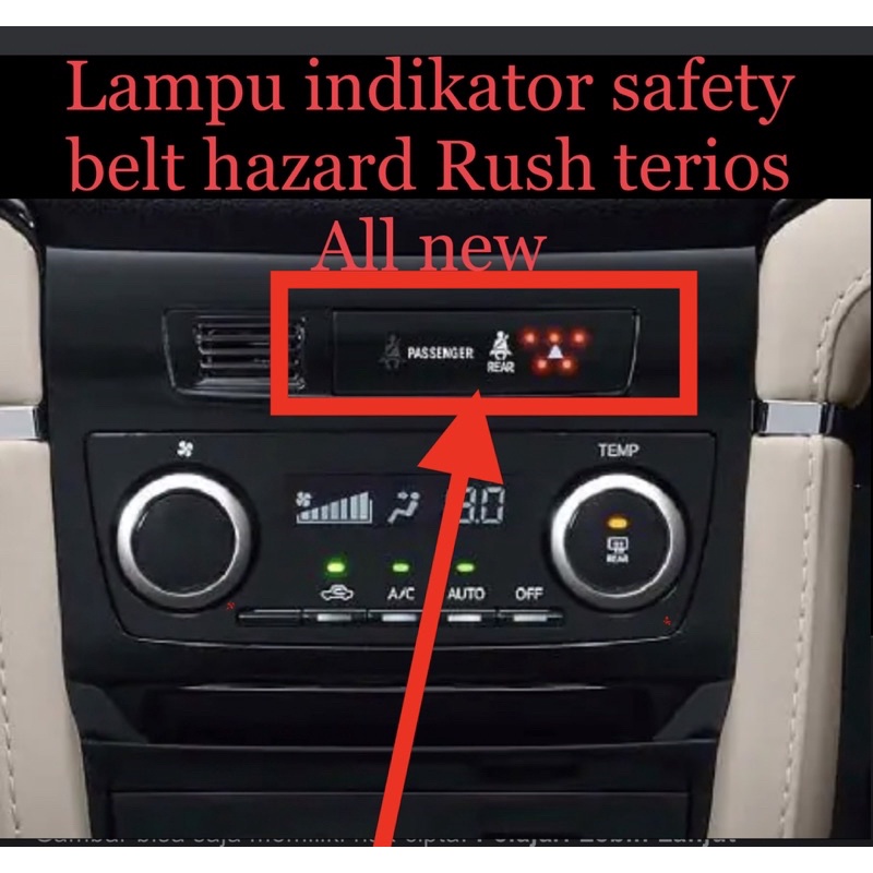 Lampu indikator PASENGER safety belt mobil All new Rush Terios 2019 2020 2021 2022 TRD GR TERIOS RUSH panel Harga 75,000 rupiah*Gratis Ongkir