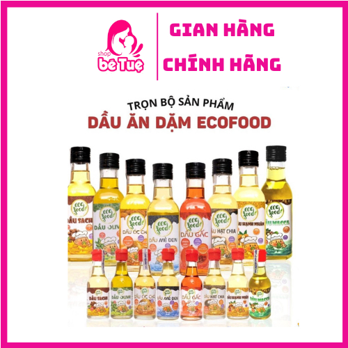 Dầu Ăn Dặm Cho Bé ECOFOOD Cho Trẻ Trên 6 Tháng Tuổi ,Giúp Bổ Não,Tăng Chiều Cao, Dung Tích 60/150ml