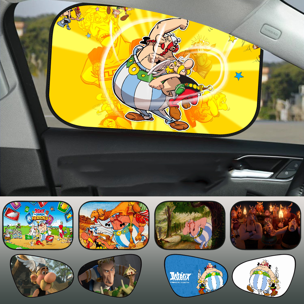 【Innovative】 Anime A-Asterix And O-Obelix 1Pcs Car SunShade Side Window Windscreen Cartoon For Child