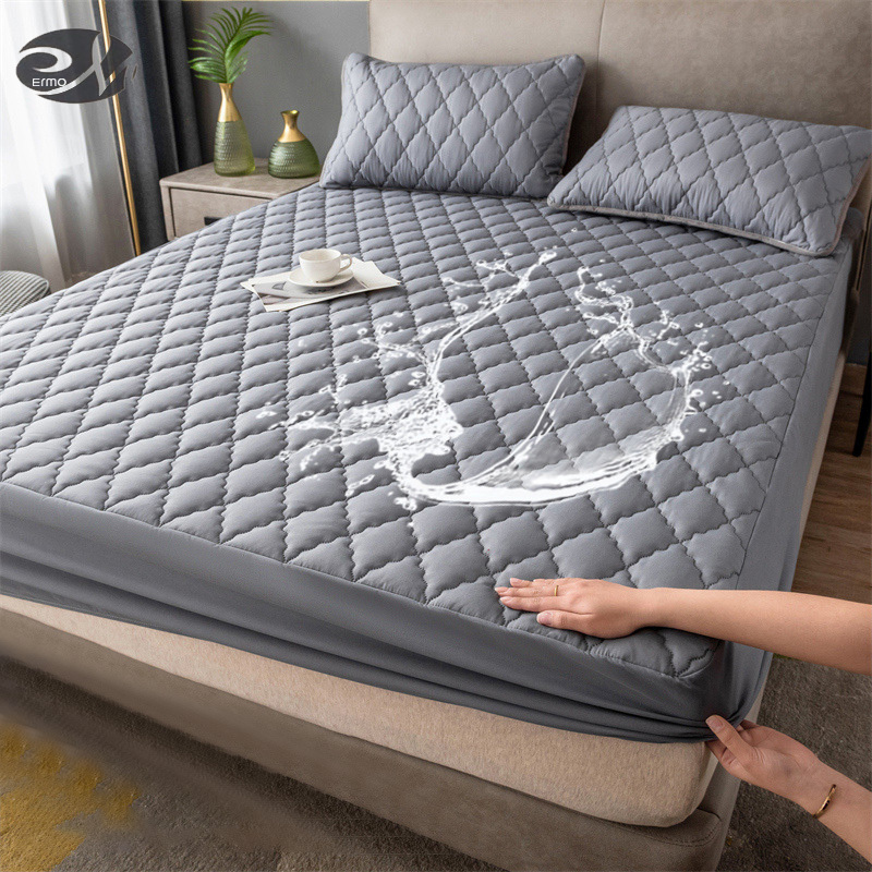 Waterproof bedspread with cotton padded one-piece diaper cover Simmons mattress protective cover ราคา 186 บาท*ส่งฟรี