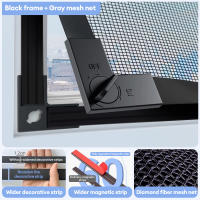 LXL Upgrade DIY Magnetic Window Screen Widened Frame DIY Self-Adhesive Window Screen Net Anti Mosquito Screen Net