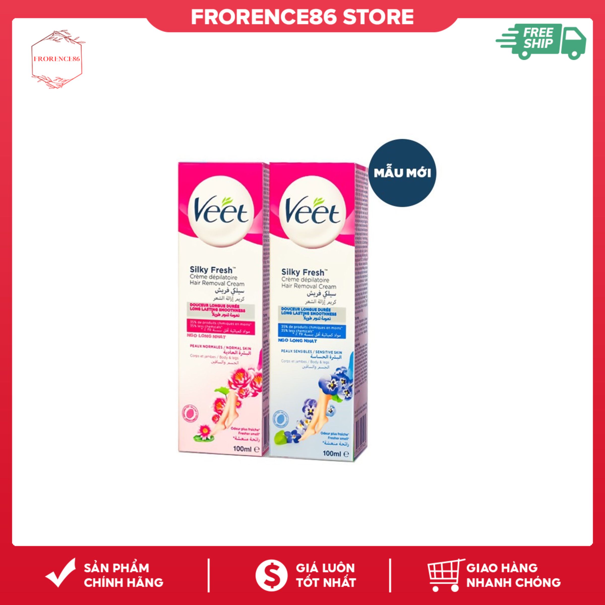Màu Xanh_Kem Tẩy Lông Veet 100ml Của Pháp Frorence86 Store