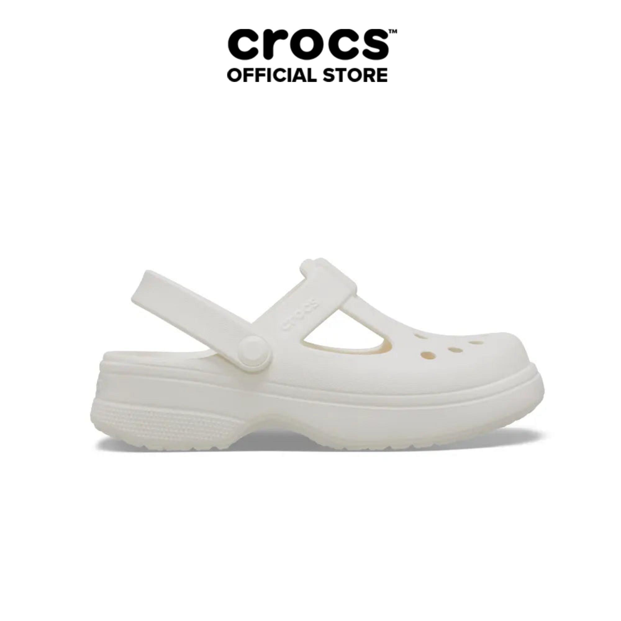 Giày Clog Trẻ Em Crocs Classic Mary Jane - Chalk - 210615-0WV