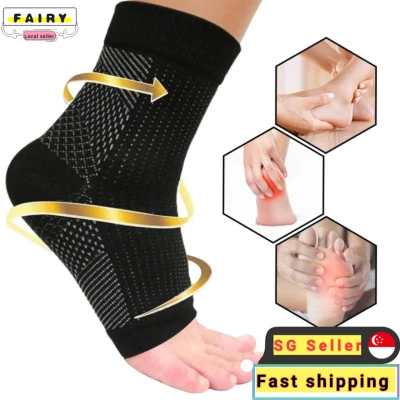 (SG Seller)Unisex Compression Socks Foot Sleeve Plantar Fasciitis Anti Fatigue Men Women Ankle Socks Ankle Brace Support Sport Socks Pain Relief Socks