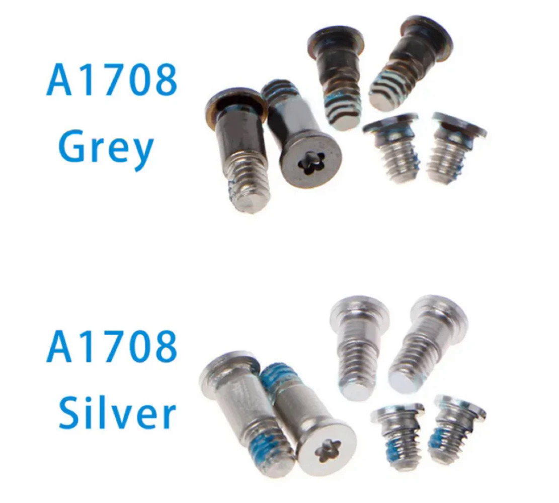 A1708 A2159 A2289 A2338 Silver Gray Bottom Shell Back Cover Screw kit For  Pro A1708 A2159 A2289 A23