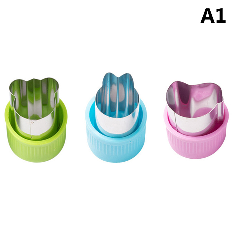feibeinan66 3 cái bộ Sao Hình Trái Tim Rau Cutter Nhựa Xử Lý Di Động Nấu Ăn Công Cụ Thép Không Gỉ Trái Cây Cắt Die Nhà Bếp Tiện Ích