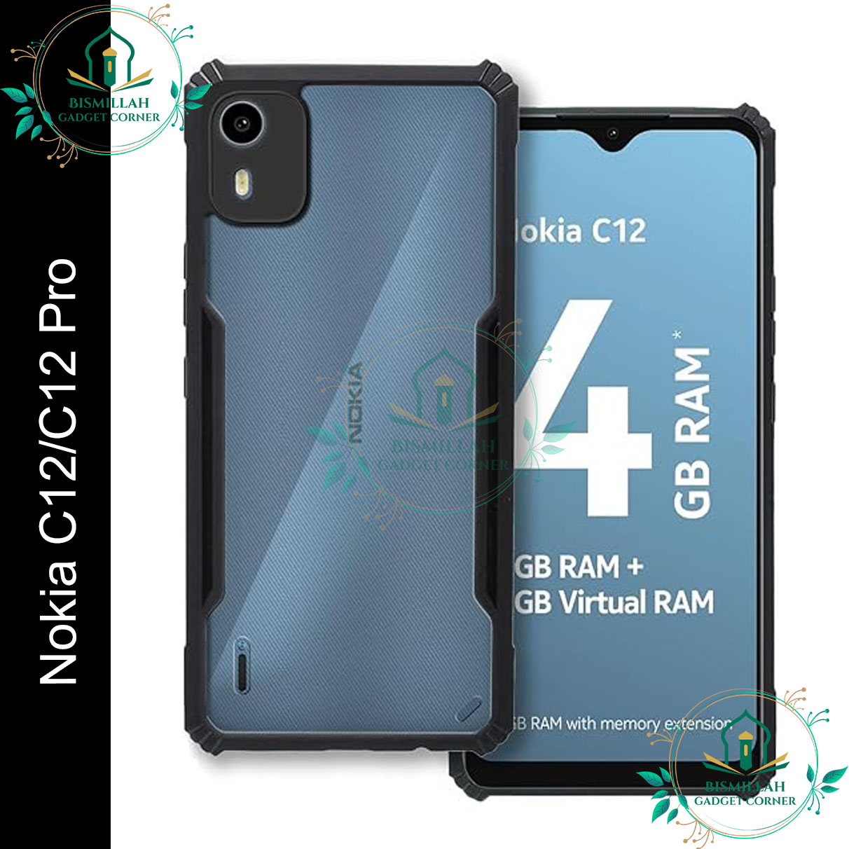 For Nokia C12 / Nokia C12 Pro / Nokia C12 Plus Hard Case Transparent Silica Gel Matte Shockproof Slim Thin Cover Phone Casing For Nokia C12 Back Cover