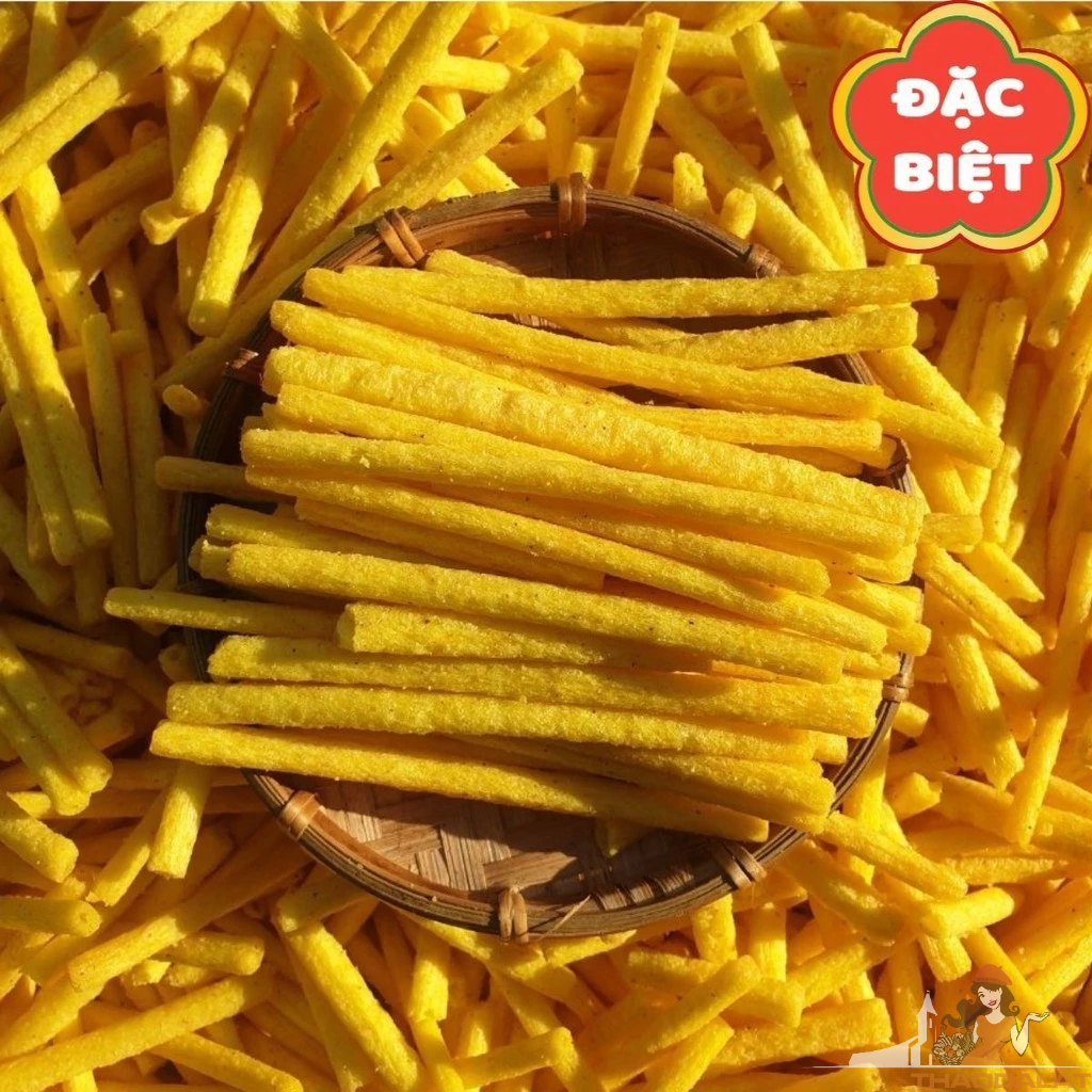 Bim bim khoai tây ống loại đặc biệt giòn xốp cay nhẹ - Đặc sản Thảo Đà Lạt