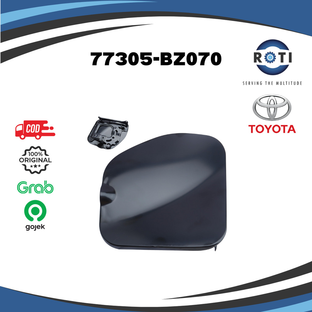 PLAT TUTUP COVER TANGKI BENSIN AVANZA XENIA TOYOTA 77305-BZ070 Harga 288,900 rupiah*Gratis Ongkir