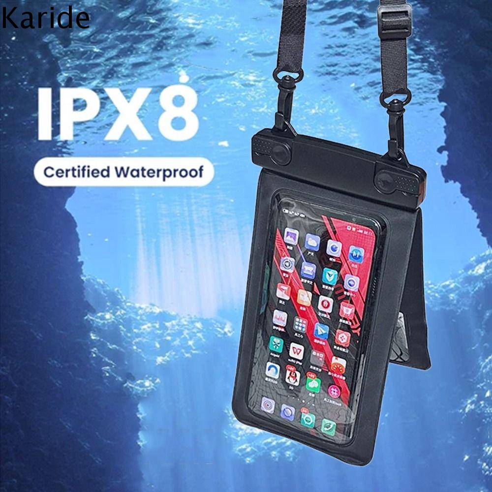 KARIDE IP68กันน้ำ ถุงเก็บโทรศัพท์มือถือใต้น้ำ หน้าจอสัมผัสหน้าจอสัมผัส กระเป๋าคู่ ฝาครอบโทรศัพท์ใสสำหรับว่ายน้ำ สากลสากลสากล เทศกาลสงกรานต์ ถุงป้องกันโทรศัพท์มือถือ อุปกรณ์เสริมโทรศัพท์ ราคา  95 บาท*ส่งฟรี